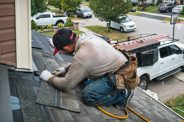 Professional Gutter Installation technician working in Upton, KY